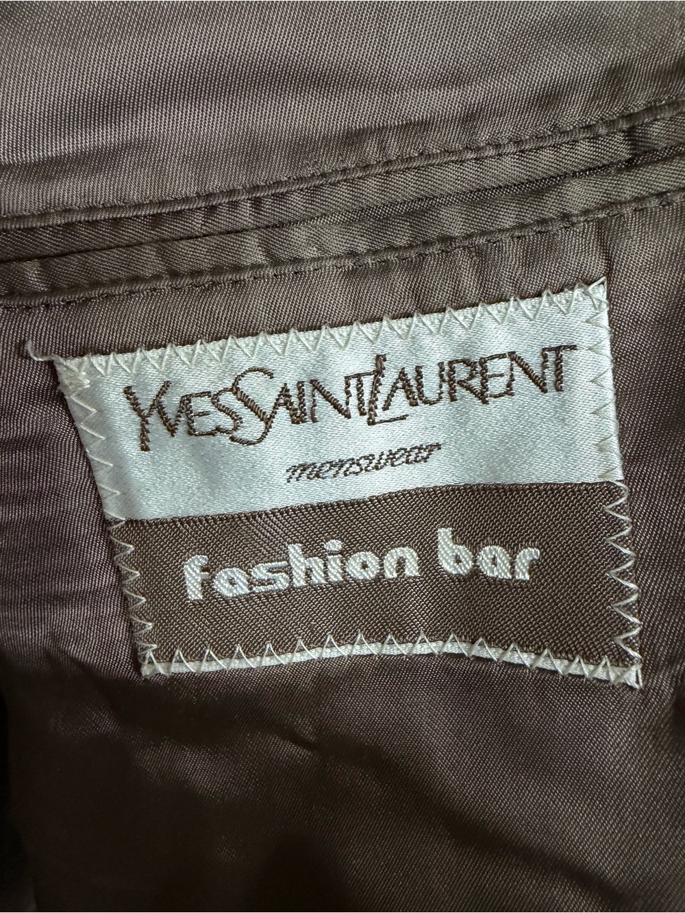 Vintage Yves Saint Laurent Pour Homme Wool Herringbone Blazer Men’s 42 - Picture 5 of 12